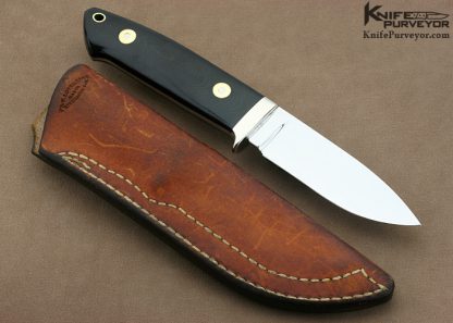 Bob Loveless Custom Knife Early Riverside #581 Black Micarta Drop Point Hunter - Image 5