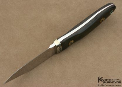 Bob Loveless Custom Knife Canvas Micarta Lamb Utility Engraved by Ron Skaggs - Image 5