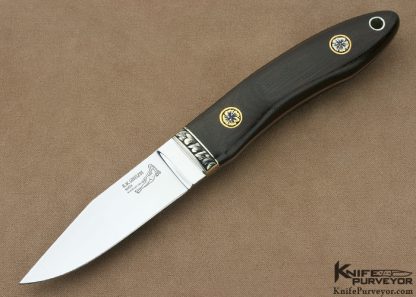 Bob Loveless Custom Knife Canvas Micarta Lamb Utility Engraved by Ron Skaggs