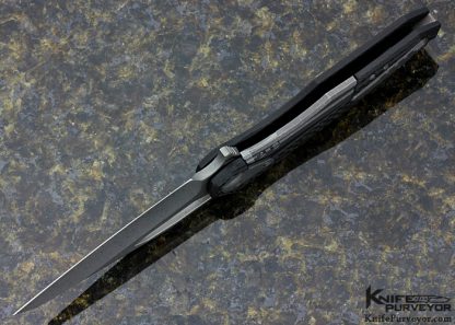 Marfione Custom Knives Deryk Munroe "Sigil" Carbon Fiber Flipper with Original Bag, Zipper Case, and COA - Image 5