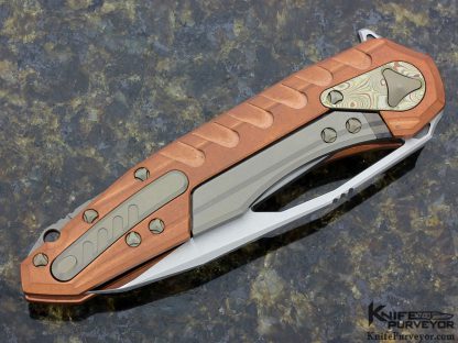 Marfione Custom Knife Deryk Munroe Sigil Copper Flipper - Image 3