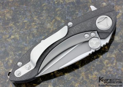 Marfione Custom Knife Carbon Fiber "Whaleshark" Frame Lock Flipper - Image 3