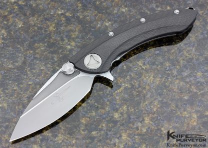 Marfione Custom Knife Carbon Fiber "Whaleshark" Frame Lock Flipper