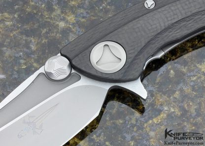 Marfione Custom Knife Carbon Fiber "Whaleshark" Frame Lock Flipper - Image 2