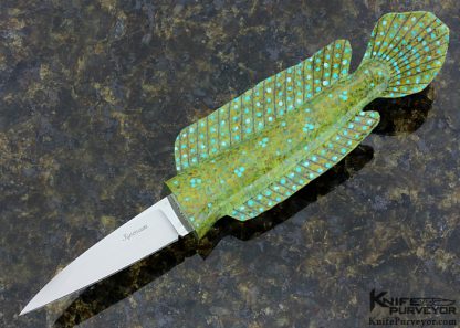 Matsumoto Kurosawa Custom Knife Blue Spotted Mud Hopper - Image 4