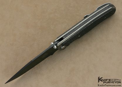 Matt Diskin Custom Knife Lightning Strike Carbon Fiber LinerLock - Image 4