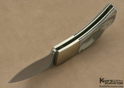 Mel Pardue Custom Knife Snakeskin Micarta Lockback - Image 5