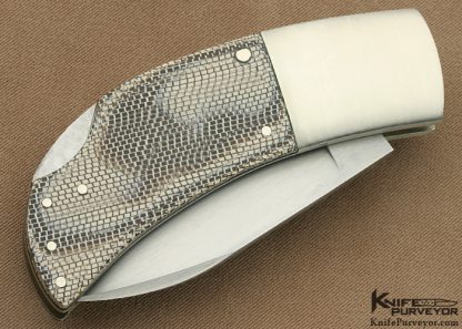 Mel Pardue Custom Knife Snakeskin Micarta Lockback - Image 3