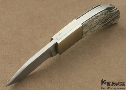 Mel Pardue Custom Knife Snakeskin Micarta Lockback - Image 4