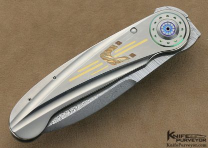 Michael Walker Custom Knife Damasteel Damascus & Titanium D-Lock - Image 3