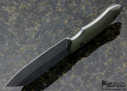 Michael Burch Custom Knife Dao Contoured Green G10 Mid Tec - Image 5