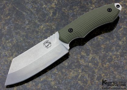 Michael Burch Custom Knife Dao Contoured Green G10 Mid Tec