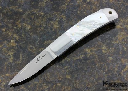 Michael Ulrich Custom Knife Mother of Pearl Lockback