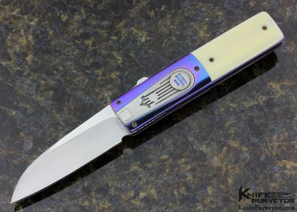 Michael Walker Custom Knife #001 D-Lock Machined Anodized Titanium