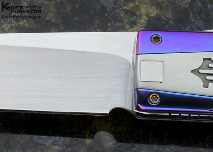 Michael Walker Custom Knife #001 D-Lock Machined Anodized Titanium - Image 2