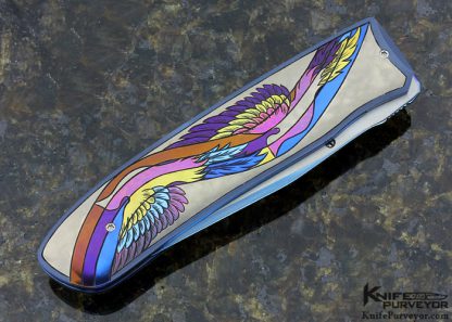 Michael Walker Custom Knife Zipper Blade Linerlock Engraved by Patricia Walker - Image 7