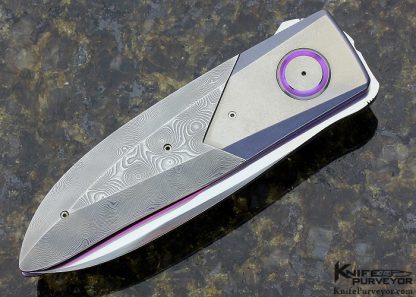 Michael Walker Custom Knives Damasteel Damascus California Lock - Image 3