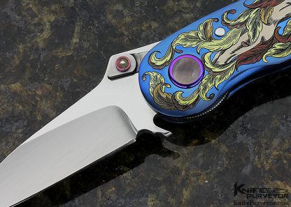 Michael Walker Custom Knife Engraved by Patricia Walker Blade Lock - Image 2