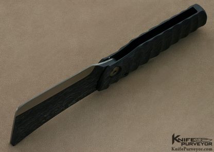 Mick Strider Custom Knife Titanium Laminated Carbon Fiber Friction Folder - Image 7