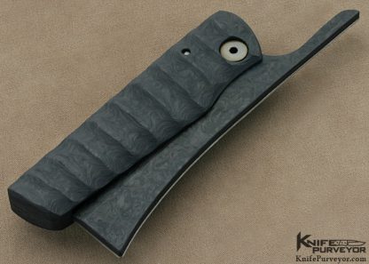 Mick Strider Custom Knife Titanium Laminated Carbon Fiber Friction Folder - Image 5