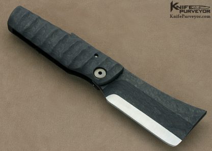 Mick Strider Custom Knife Titanium Laminated Carbon Fiber Friction Folder - Image 4