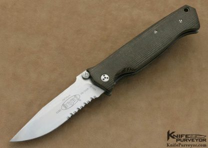 Microtech Custom Knife Discontinued CMTX5-A Green Canvas Micarta D/A Liner Lock