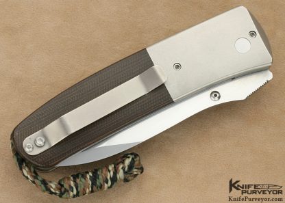 Mike Sitton Custom Knife TAD Gear Canvas Micarta D/A Auto Linerlock - Image 3