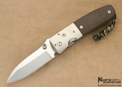 Mike Sitton Custom Knife TAD Gear Canvas Micarta D/A Auto Linerlock