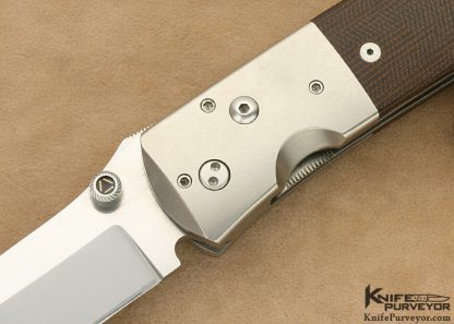 Mike Sitton Custom Knife TAD Gear Canvas Micarta D/A Auto Linerlock - Image 2