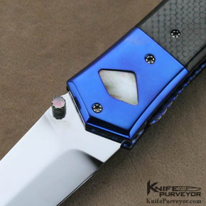 Nate Clark Custom Knife Carbonfiber & Anodized Titanium D/A Auto - Image 2