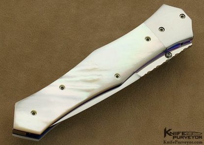 Nate Clark Custom Knife Mother of Pearl D/A Automatic Linerlock 4/11/12 - Image 3