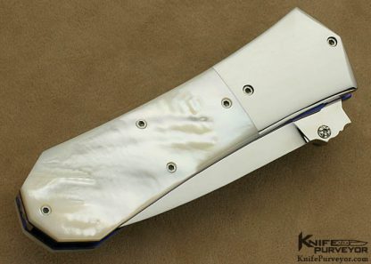 Nate Clark Custom Knife Mother of Pearl D/A Automatic Linerlock 4/4/12 - Image 3