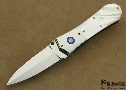 Nate Clark Custom Knife Mother of Pearl D/A Automatic Linerlock 4/4/12