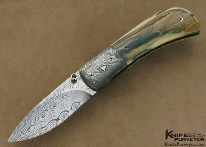 Nico Pelzer Custom Knife Ettore Gianferarri Damascus Linerlock