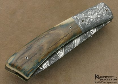 Nico Pelzer Custom Knife  Ettore Gianferarri Damascus Linerlock - Image 3