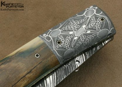 Nico Pelzer Custom Knife  Ettore Gianferarri Damascus Linerlock - Image 5