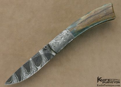 Nico Pelzer Custom Knife  Ettore Gianferarri Damascus Linerlock