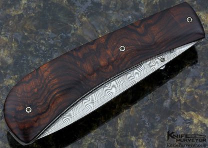 Nico Pelzer Custom Knife Damasteel & Ironwood Linerlock - Image 4