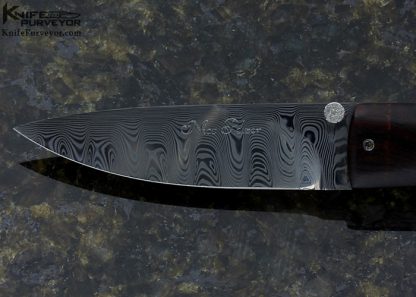 Nico Pelzer Custom Knife Damasteel & Ironwood Linerlock - Image 3