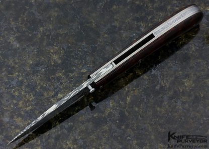 Nico Pelzer Custom Knife Damasteel & Ironwood Linerlock - Image 5