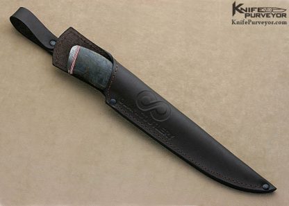 Olamic Cutlery Custom Knife "Suna" Series Karelian Birch & Damascus Drop Point Hunter - Image 5