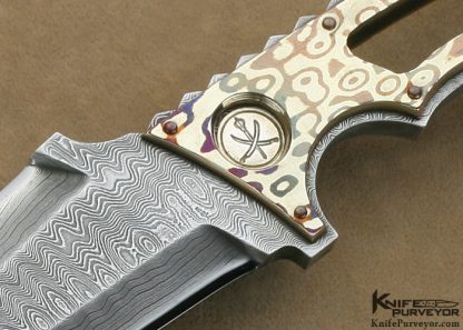 Oleksande Orebchuk Bogdanovich Custom Knife Damascus & Mokume "Snow Leopard" - Image 2