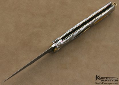 Stephen Olszewski Custom Knife Carved Art Deco Linerlock Dagger Linerlock - Image 7