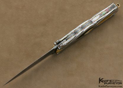 Stephen Olszewski Custom Knife Carved Art Deco Linerlock Dagger Linerlock - Image 5