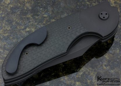 Stan Wilson Custom Knife Blackout Carbon Fiber "NFF" Non Flipper Flipper June 15 2015 - Image 3