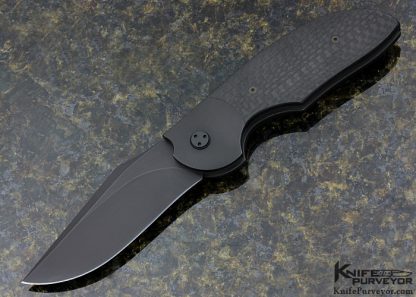 Stan Wilson Custom Knife Blackout Carbon Fiber "NFF" Non Flipper Flipper June 15 2015