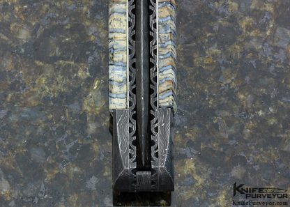 Paul Panak Custom Knife Mike Norris "Sun Storm" Damascus Italian Picklock Automatic - Image 6