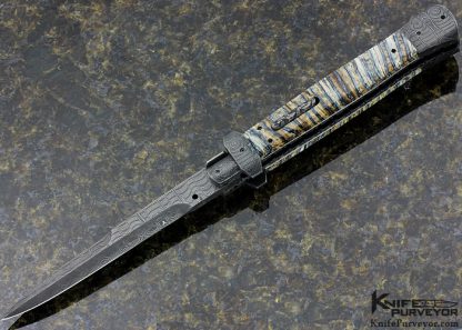 Paul Panak Custom Knife Mike Norris "Sun Storm" Damascus Italian Picklock Automatic