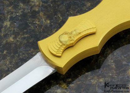 Paul Panak Custom Knife Gold Alumnium "Burn" OTF Auto - Image 2