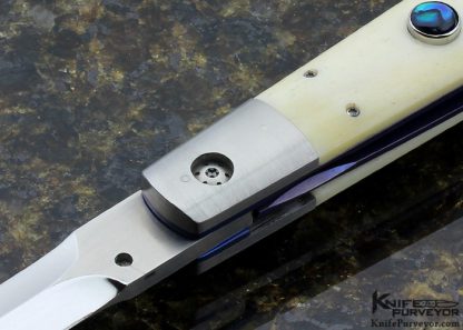 Paul Panak Custom Knife Phenolic with Paua Shell Auto Linerlock - Image 2